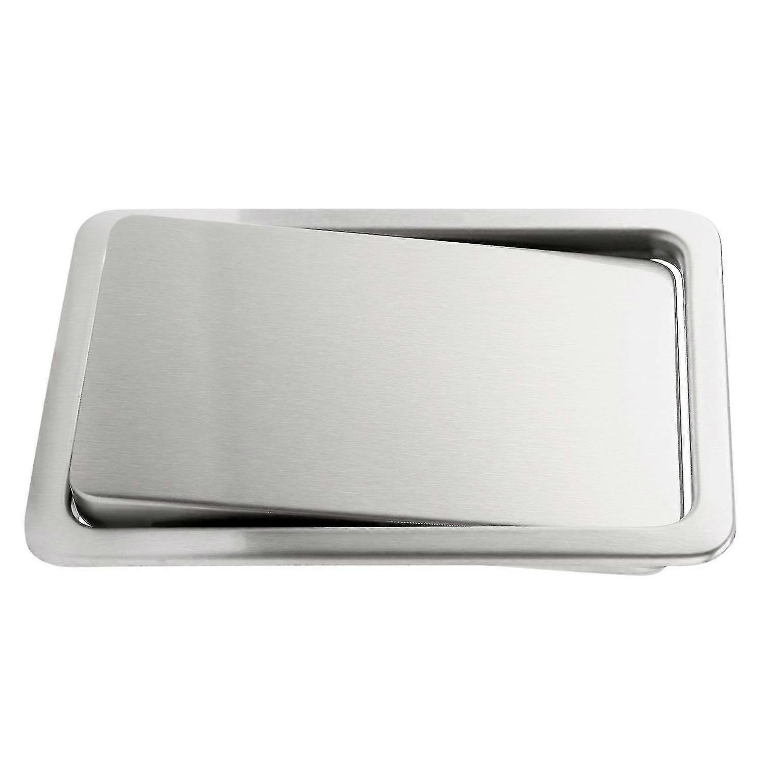 Stainless Steel Garbage Flap Lid Trash Bin Cover Flush Built-in Balance Swing Flap Garbage Lid For