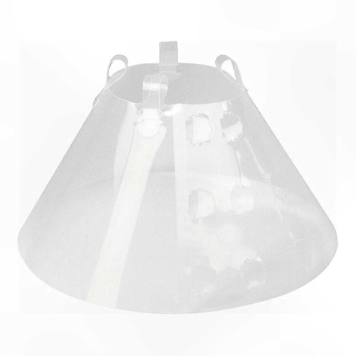 Transparent Plastic Cone Collar for Dogs, Adjustable Size 63-78 cm