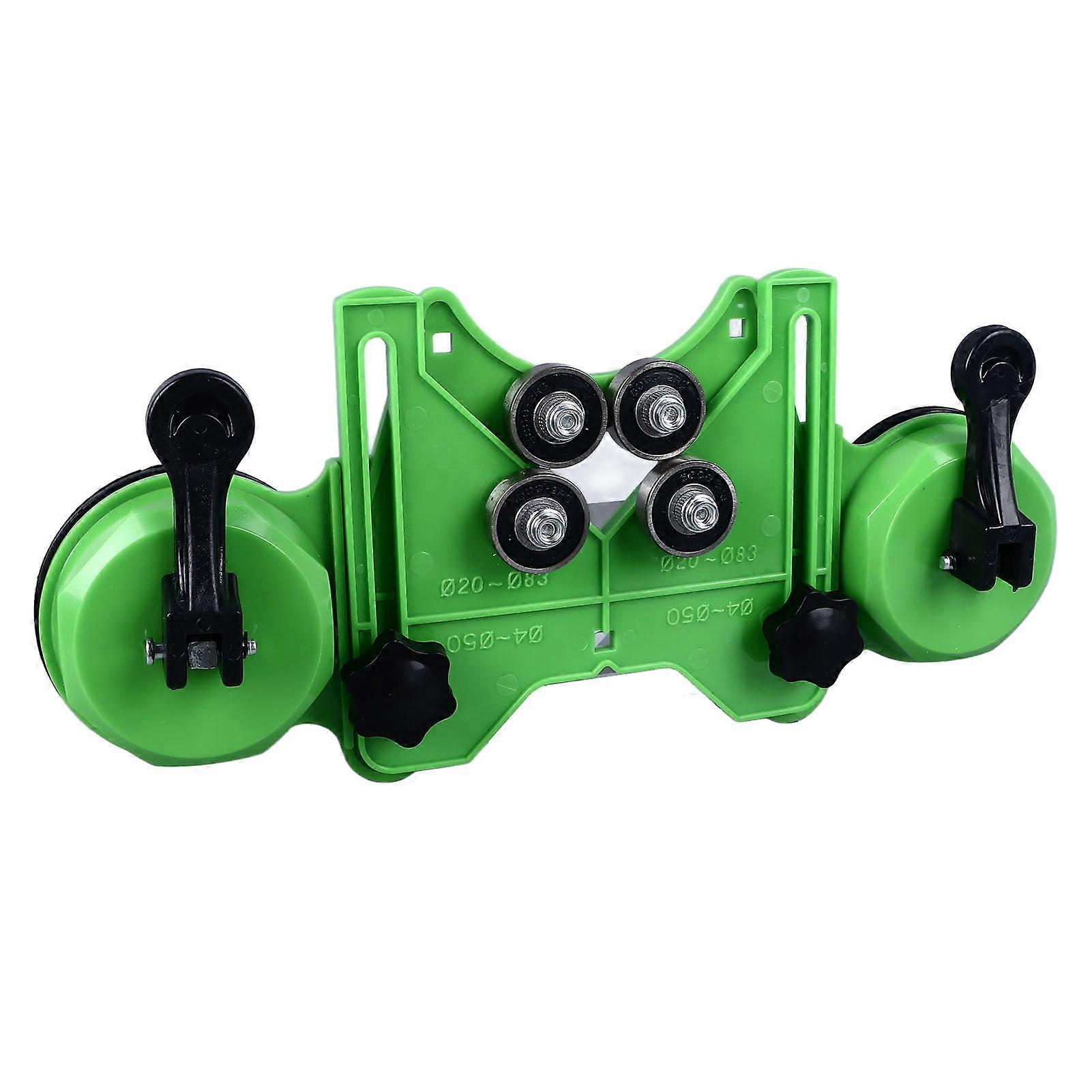 Tile Hole Saw Guide Jig Fixture Adjustable Portable with 2 Suction Cups for Ceramic Glass Porcelain Marble Locator with 4 Drill Bits