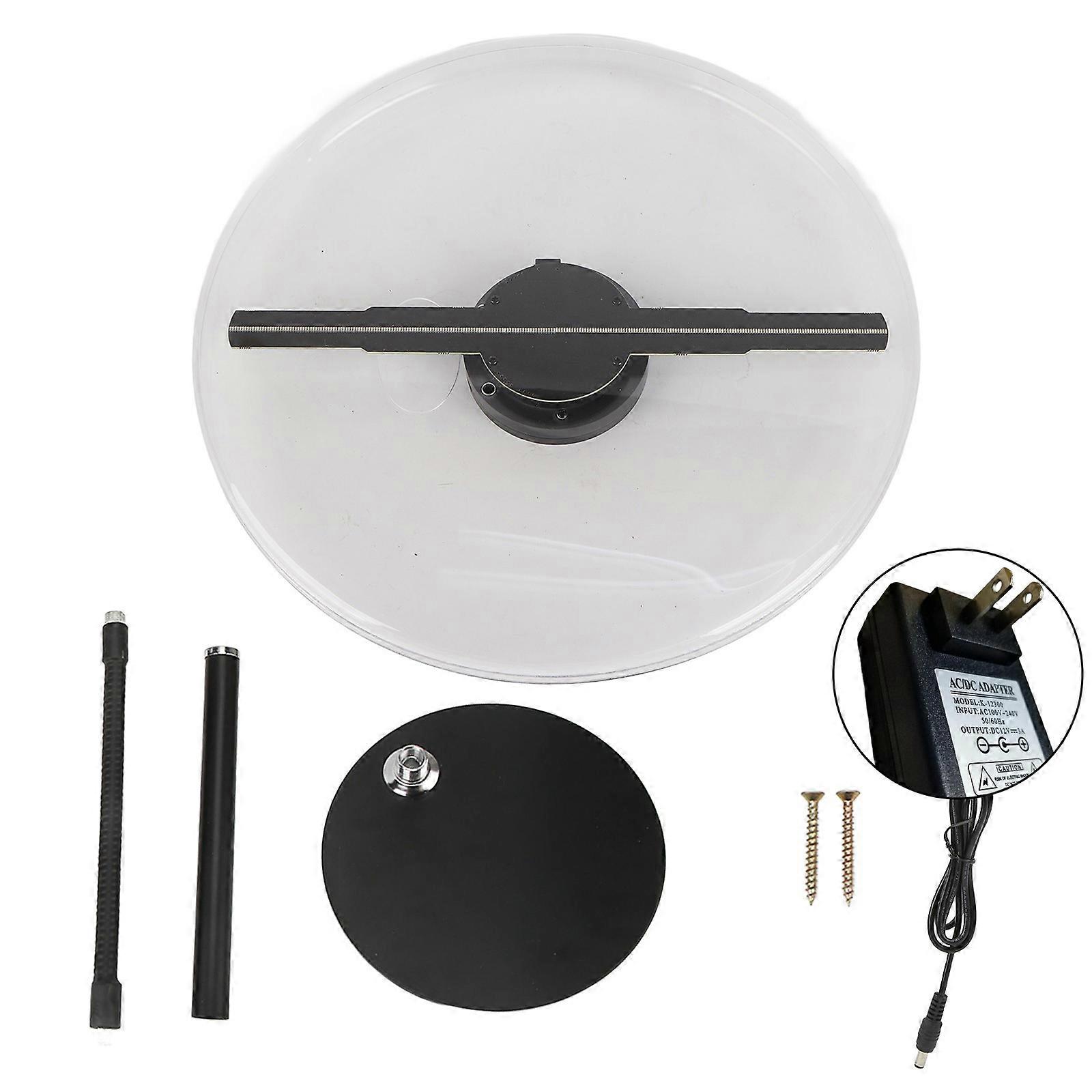 Advertising Device Energy Efficient 12W 3D Fan Display Multiple Media Formats Commercial Lighting for Business Table Multicolor