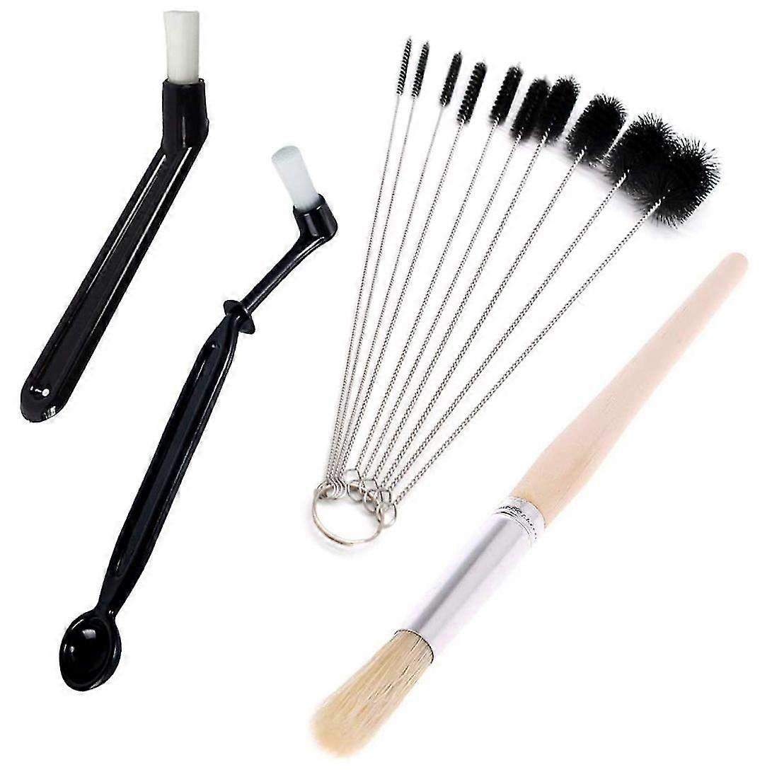 Kaffe Rengjøring Brush, 4 stk Kaffe Tea Bean Grounds Cleaner Tool Set For Grinder Espresso Machin (floker)