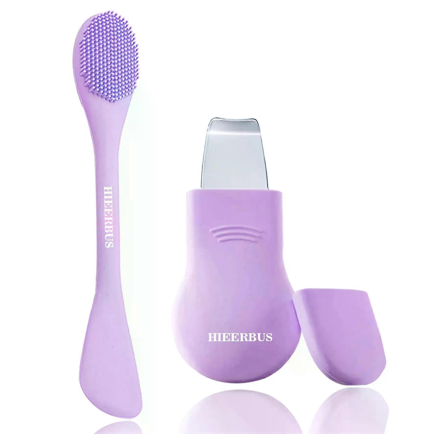 Blackhead Remover Tool Silicone Face Scrubber 2 in 1 Nose Pore Brush Scraper for Deep Cleansing Face Skin Spatula Nose Black H