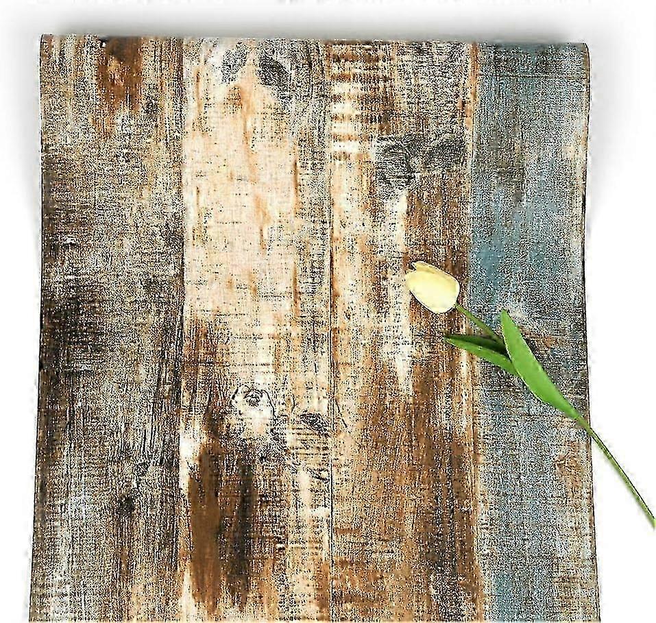 Easy To Apply Wall Decor, Peel And Stick Wallpaper With Rustic Style For Indoor Use, Removable Wallpaper For Smooth Flat Surfaces, Brown 53Cmx10M