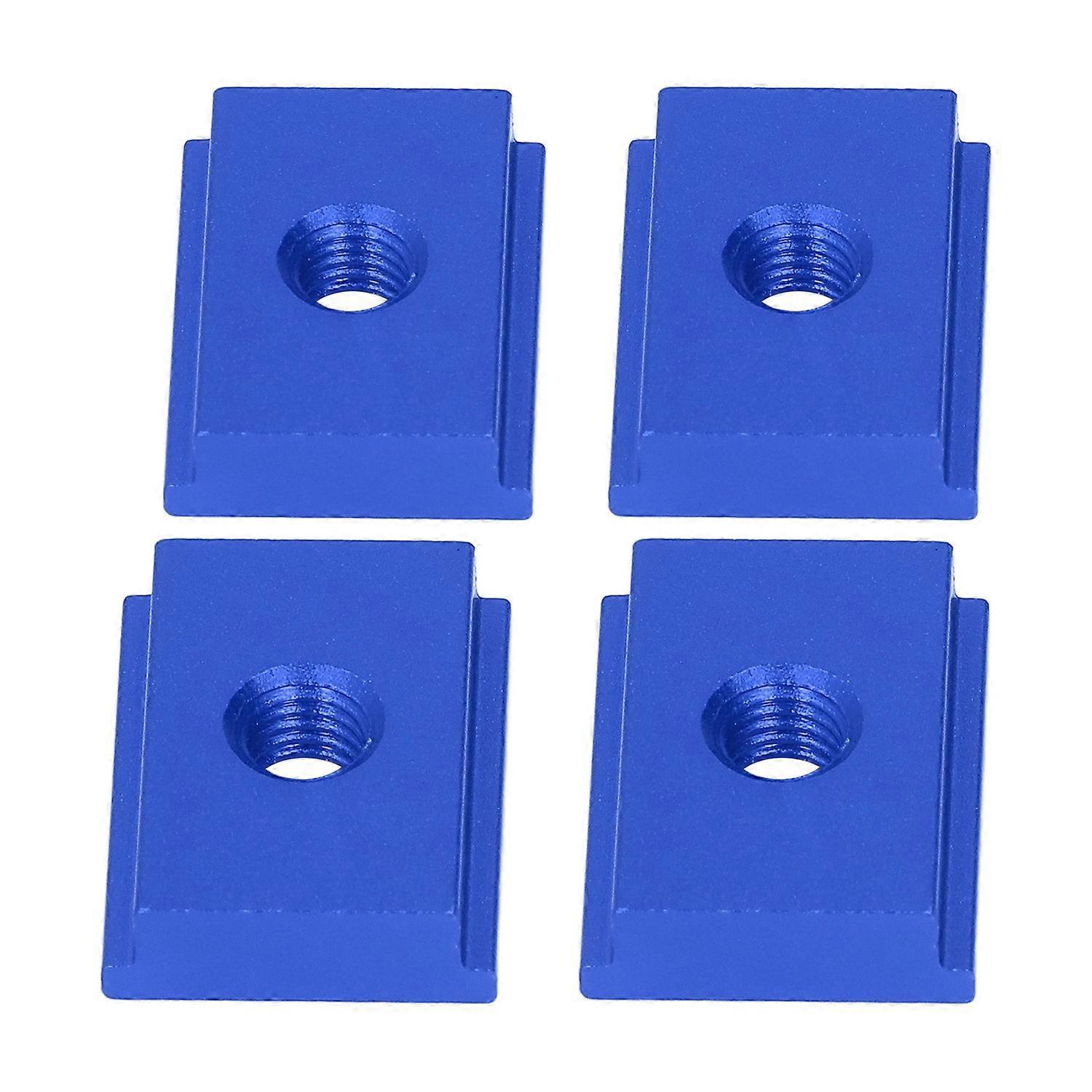 4Pcs Sliding Slot Nut T Type 30 Series M8 Aluminum Alloy Woodworking Linear Motion Parts Blue