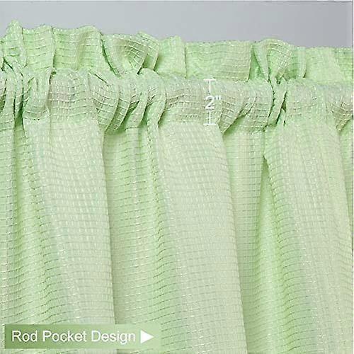 Etagenvorhänge, Waffelstruktur, kurzer Vorhang für Badezimmer, Fenster, Küche, Café, Vorhänge – 76,2 x 61 cm, Weiß, 2er-Set