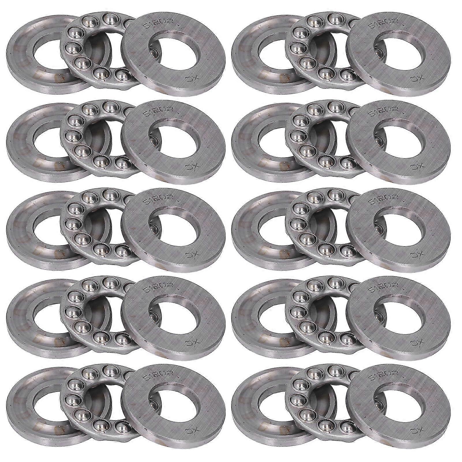 10Pcs 51202 Thrust Ball Bearings 15x32x12mm Steel Replacement Kit