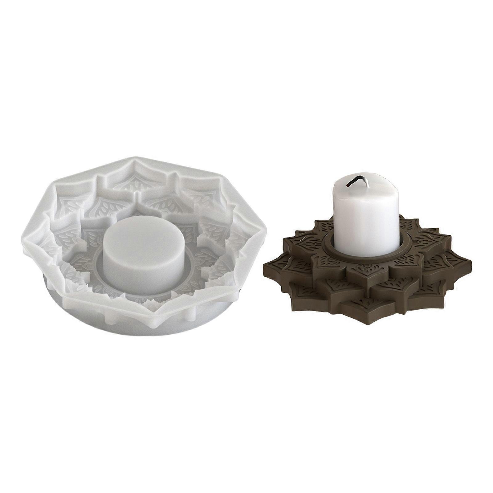 Artistic DIY Candle Holders Making With Flower Design Silicone Molds Customizable Color And Fragrances Home Crafting Multicolor