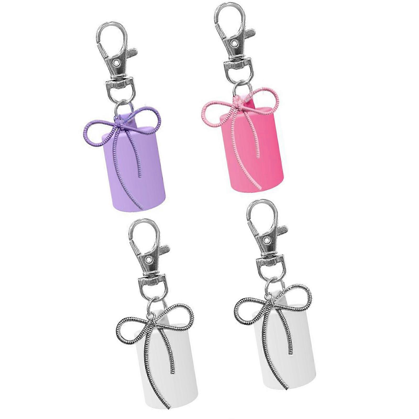 Multipurpose Key Owner Chain Combining Bend Decoration And Tiny Moisturizer Compartment For Cosmetic Multicolor