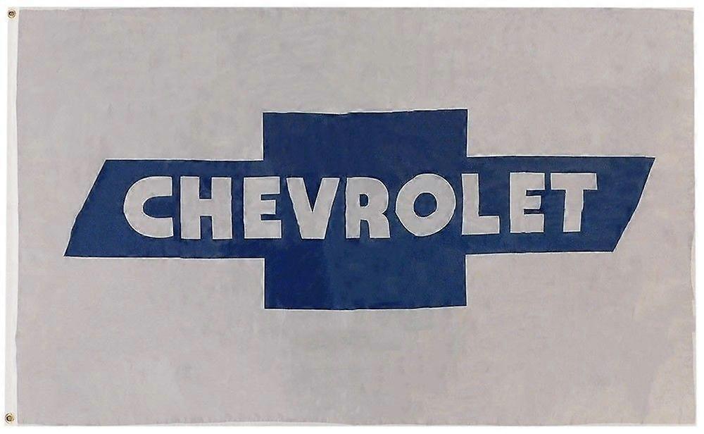 Chevrolet-bil hvit blå premiumkvalitetsflaggbanner