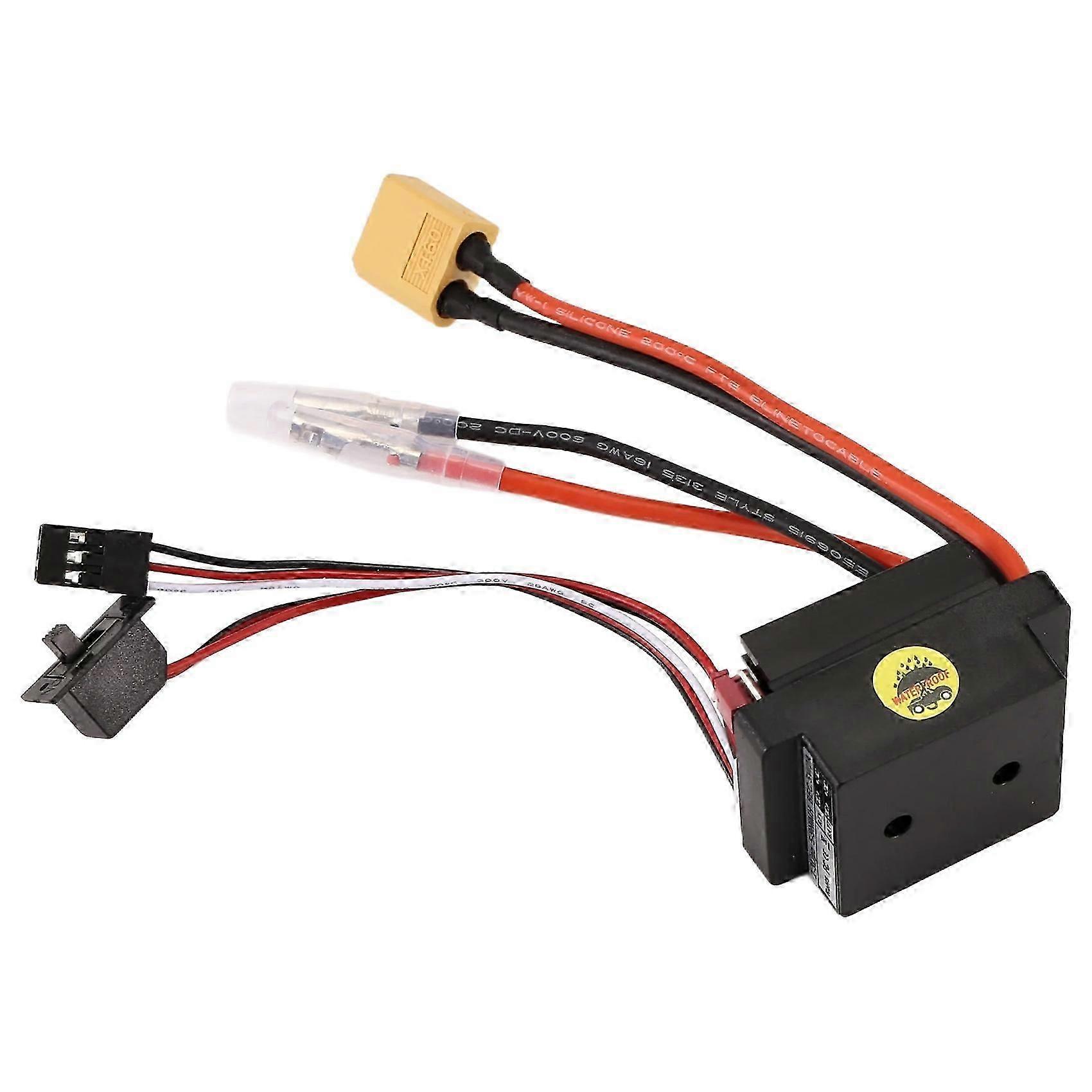 RC Hobby 60A ESC Brushed Motor Speed Controller with 2A BEC High Voltage 6-12V Brush ESC for RC Ship & RC Car ESC,A