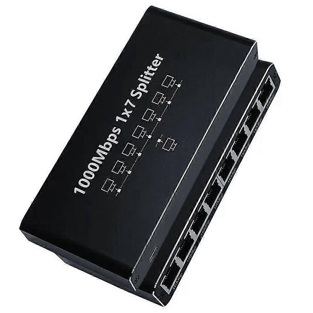 Gigabit Rj45 Splitter Ethernet Extension Adapter 1000Mbps Network Connector for PC Laptop Box Router 1 to 7