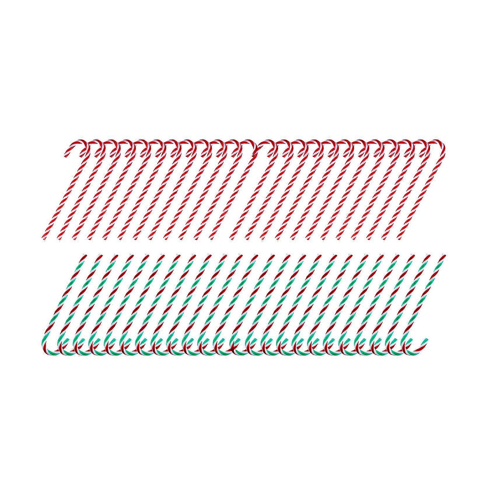 48Pcs Plastic Candy Canes for Hanging Decorations