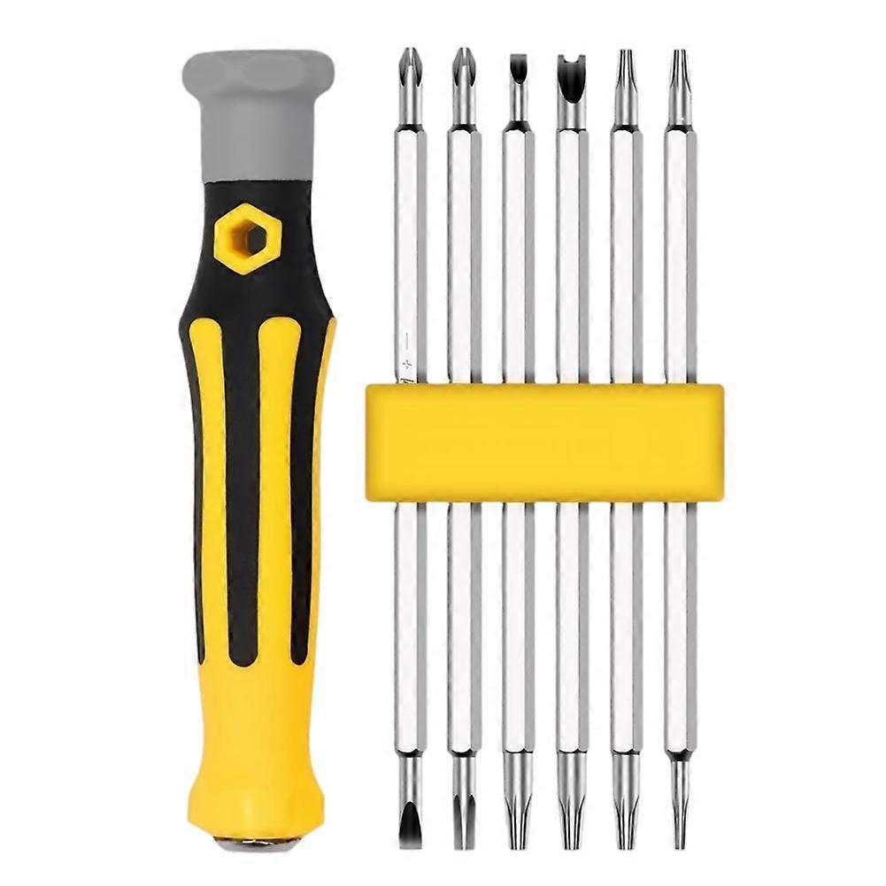 12-in-1 Screwdriver Multibit Screwdriver with Magnetic Bit Holder Includes Flat Head, Phillips, Hex,Square, and Y Driver