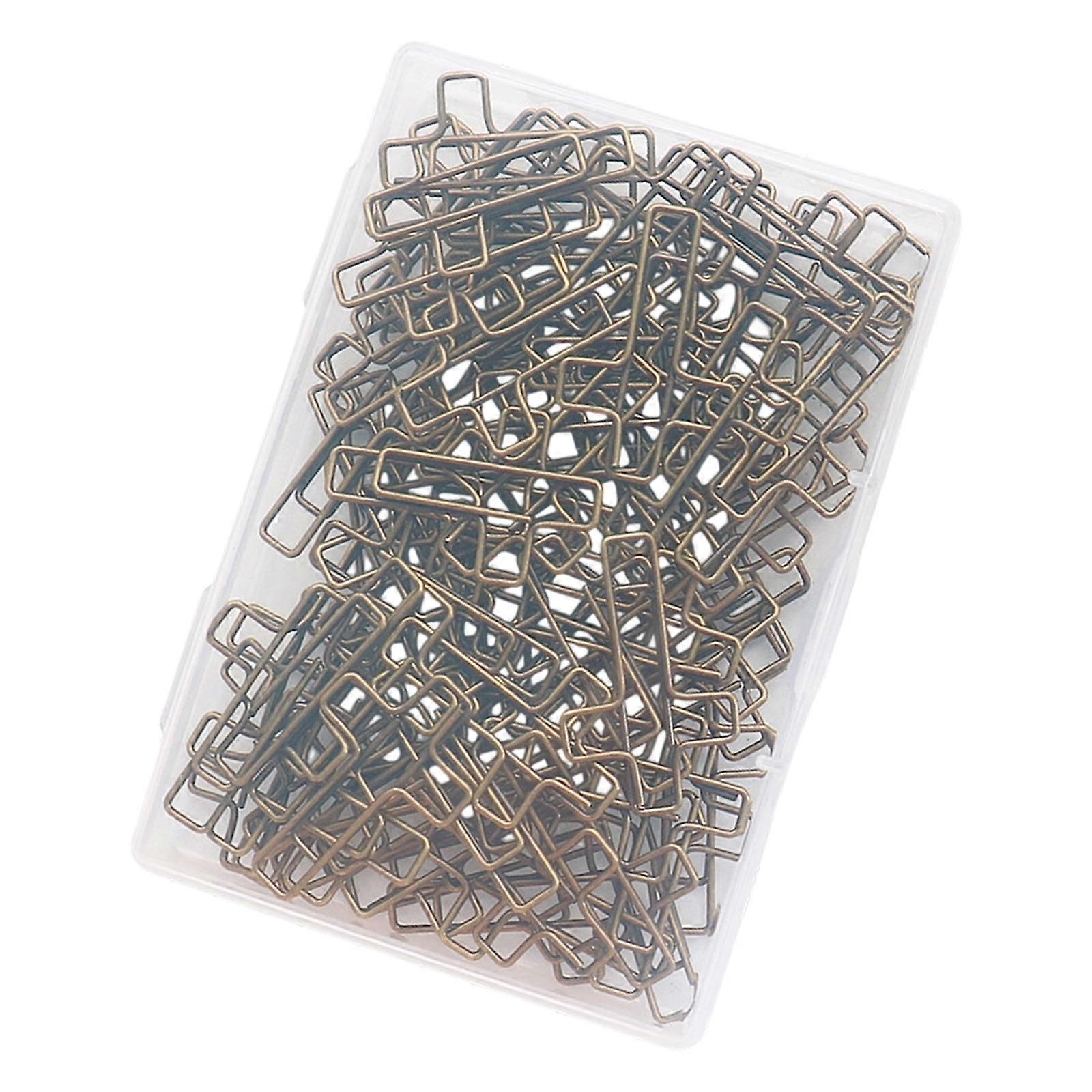 80Pcs Crucifix Shape Paperclips Metal File Paper Clip Metal Bookmarks Clips for Display Hanging File Document Postcard  Bronze