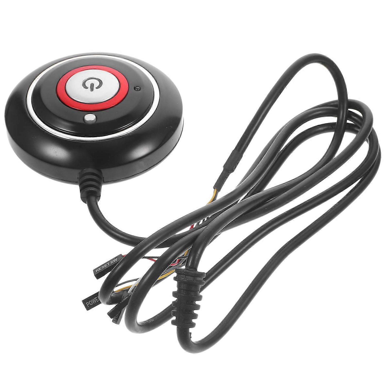 Computer Case Reset Button Replacement For Internet Cafe Home KTV School 1Pack Black