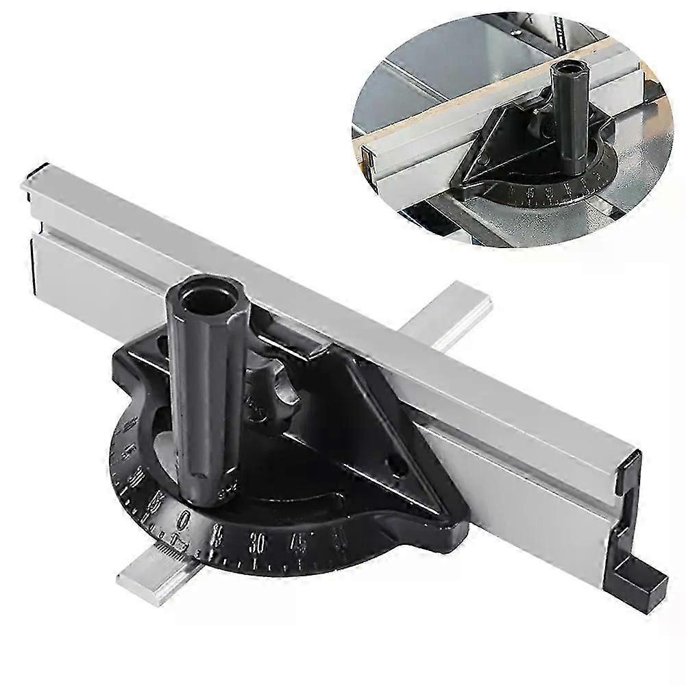 Aluminum Alloy Angle Plate Ruler For Table Saw Push Block Fence Adjustable Miter Gauge Wood Cutting Woodworking Tool