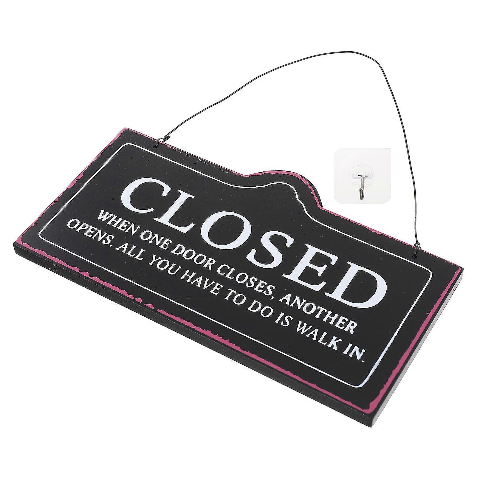 Door Sign Decorative Open Closed Sign for Store with 5Pcs Set