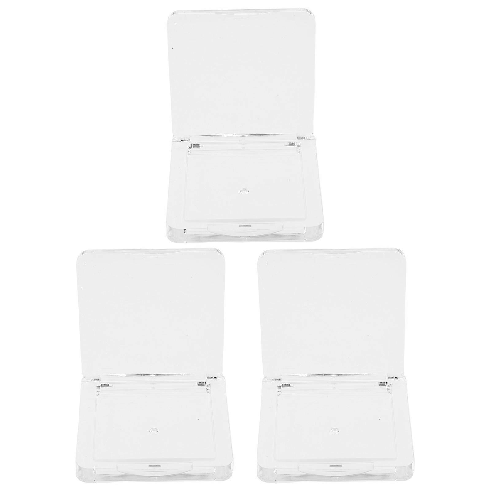 Transparent Square Single Layer Highlighter Box for Makeup Use 3Pcs Set