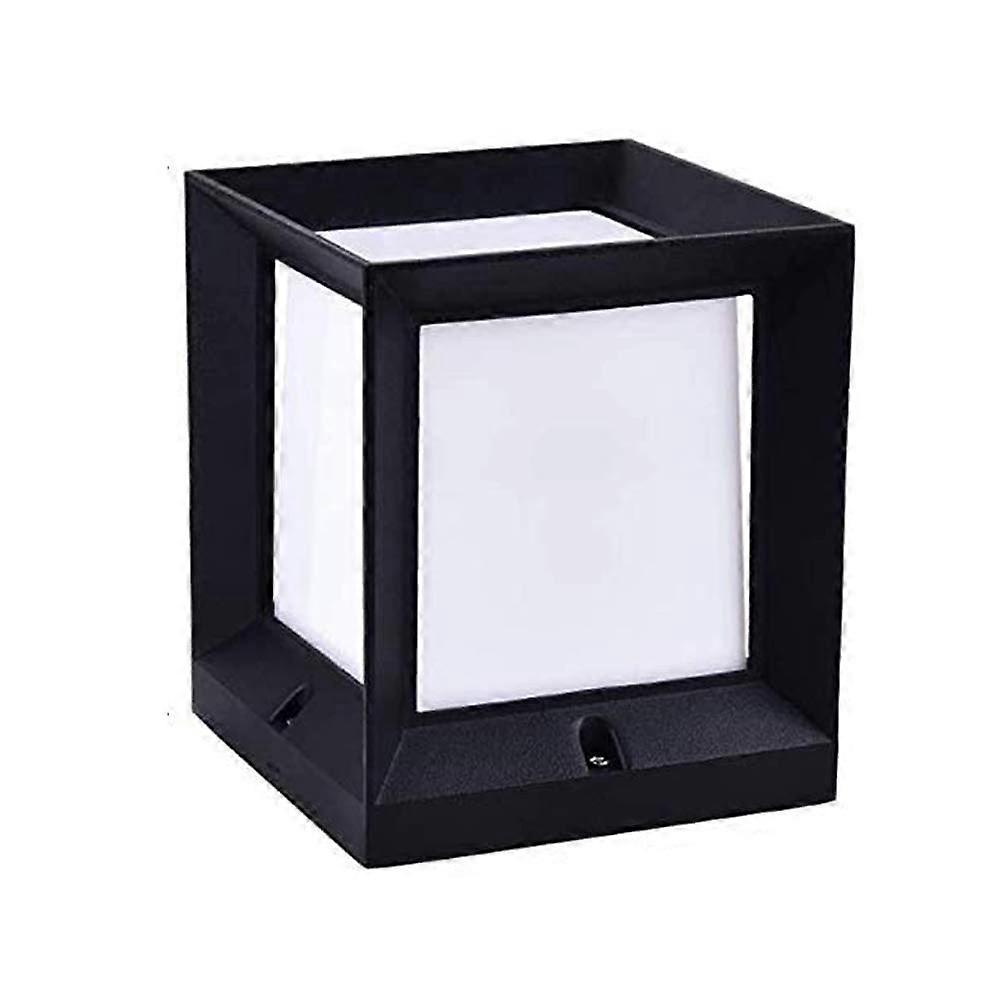 Outdoor Post Light Waterproof Garden Driveway Pillar Lamp Modern Cube Design LED Pathway Lighting
