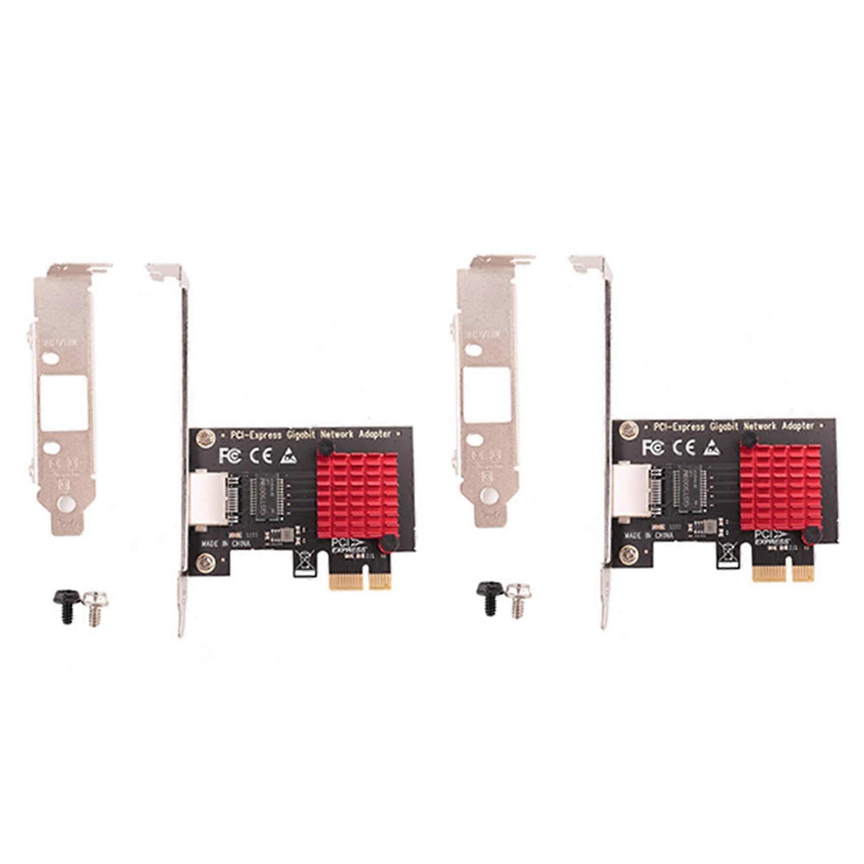 2X PCIE Card Gigabit Network Card 10/100/1000Mbps RJ45 Wired Network Card PCI-E Network Adapter LAN Card