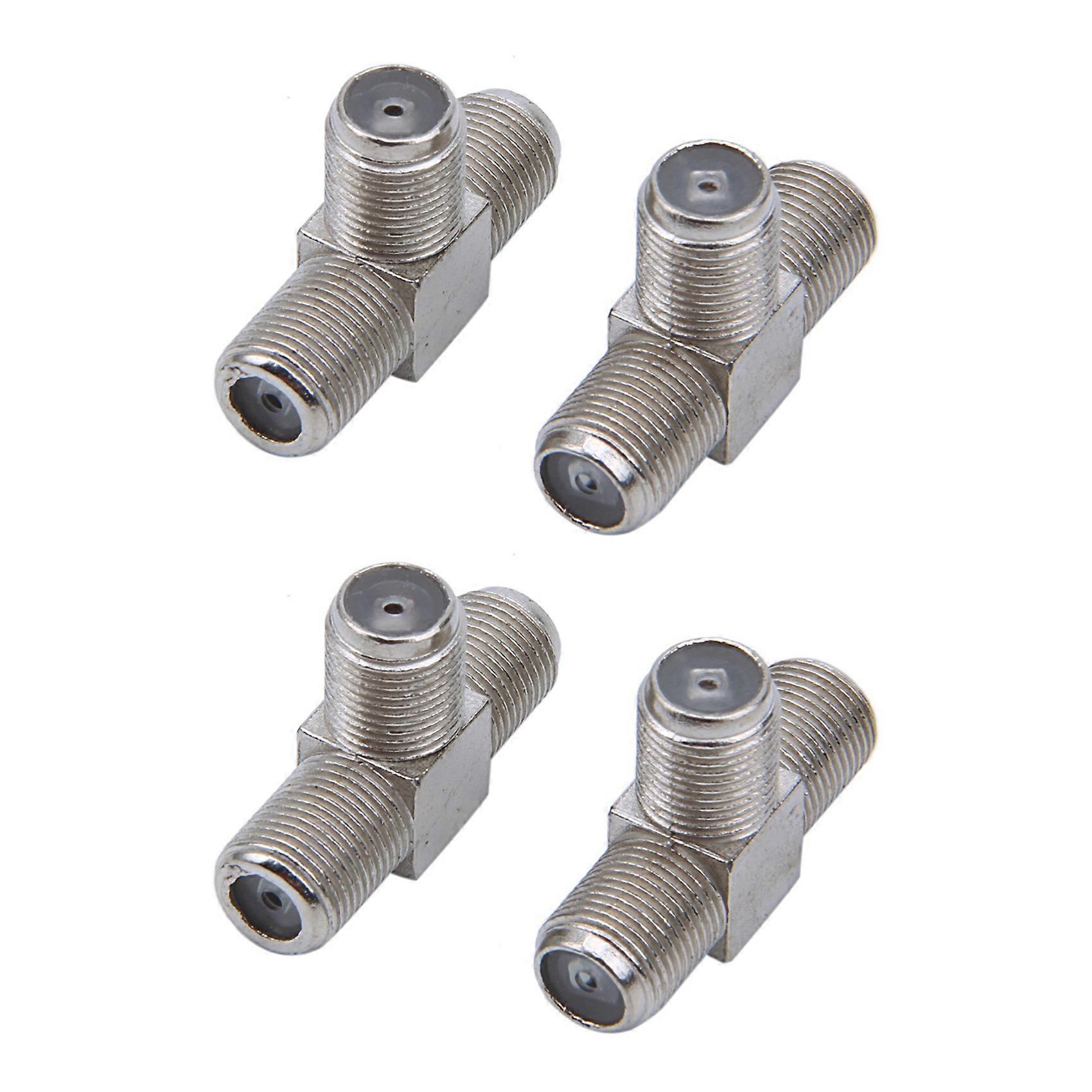4 PCS 2-Way F-Type Combiner TV Coaxial Connectors RF Adapters Joiners