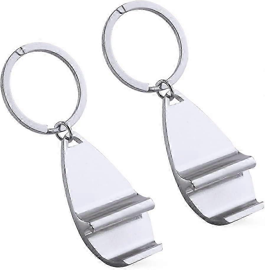 2 Pcs Keyring Bottle Opener Small Beer Opener Mini Keychain Bottle Opener