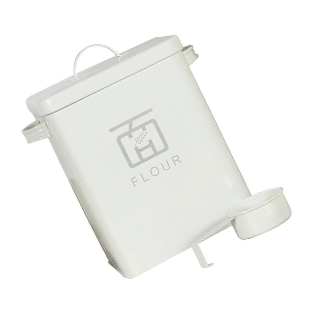 Large Capacity Rice Storage Container with Airtight Lid, Durable Iron Grain Bin for Kitchen Pantry