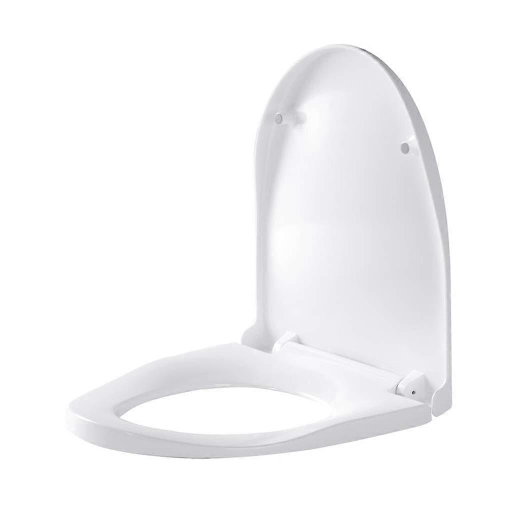 Wooden Toilet Seat, White Heavy Duty Slow Close Design with Adjustable Rustproof Hinges, Elongated
