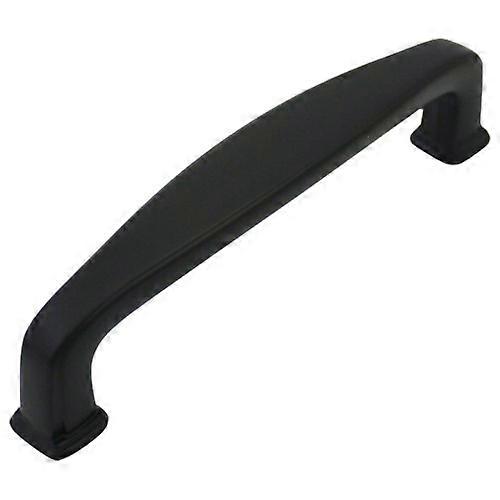 5 Pack Modern Flat Black Cabinet Handles and Drawer Pulls, 31/2 Inch Hole Centers