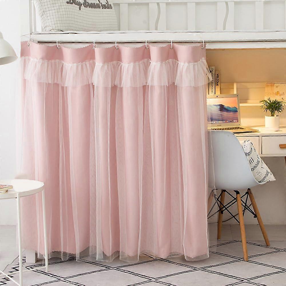 Bunk Bed Privacy Curtain Light Blocking Breathable Blackout Canopy for College Dorm Single Sleeper Red