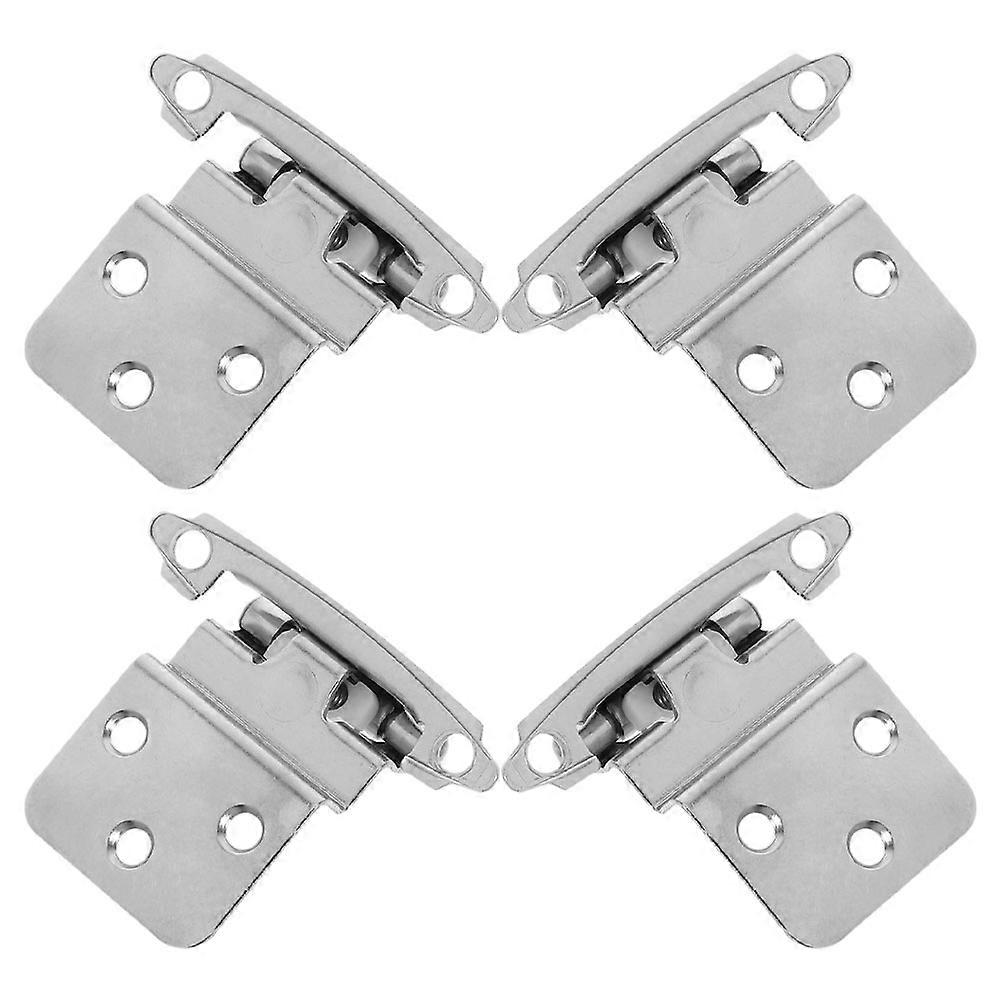 Flush Mount Kitchen Cabinet Hinges Self Closing Hardware 4Pcs Included
