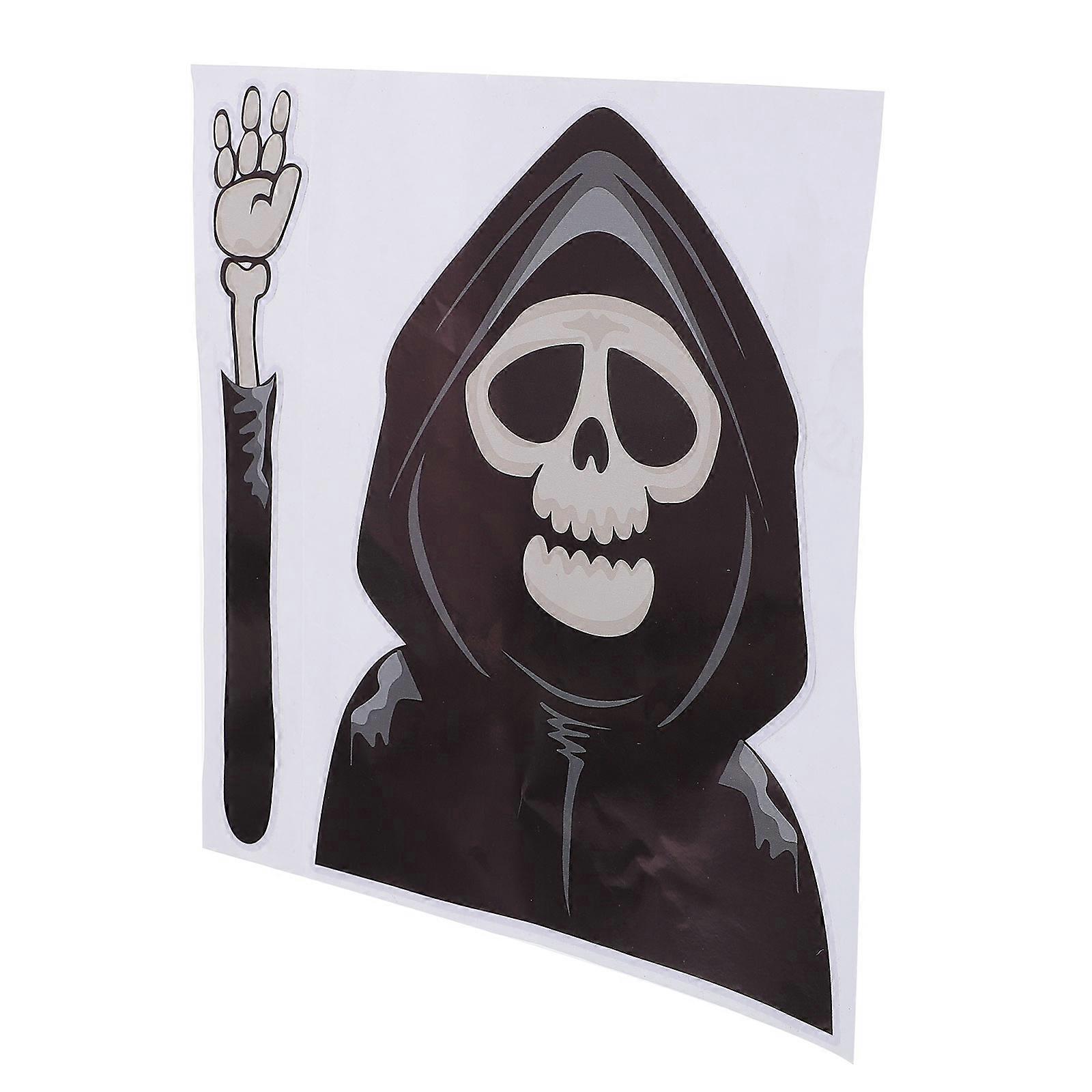 Skull Wiper Sticker Halloween Design for Auto Decor 4Pcs Pack