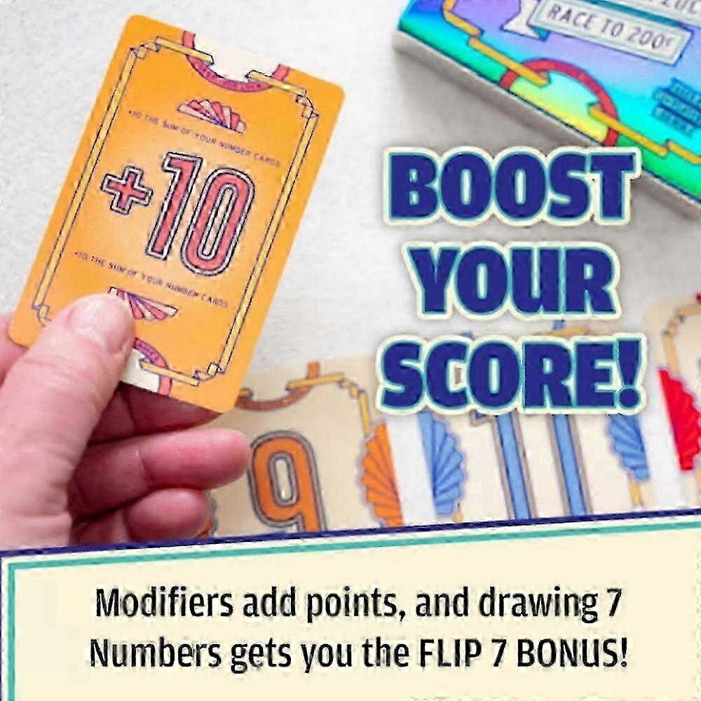 Flip 7, The Ultimate Blend of Press Your Luck and Strategy, Fast-Paced Addictive Card Game, Perfect for Game Nights, 3+ Players, Ages 8 & Up