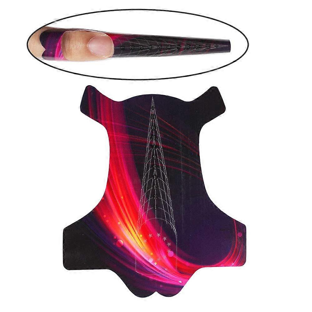 100Pcs XL Nail Forms for Acrylic and UV Gel Extensions with Precision Guides and Strong Adhesive