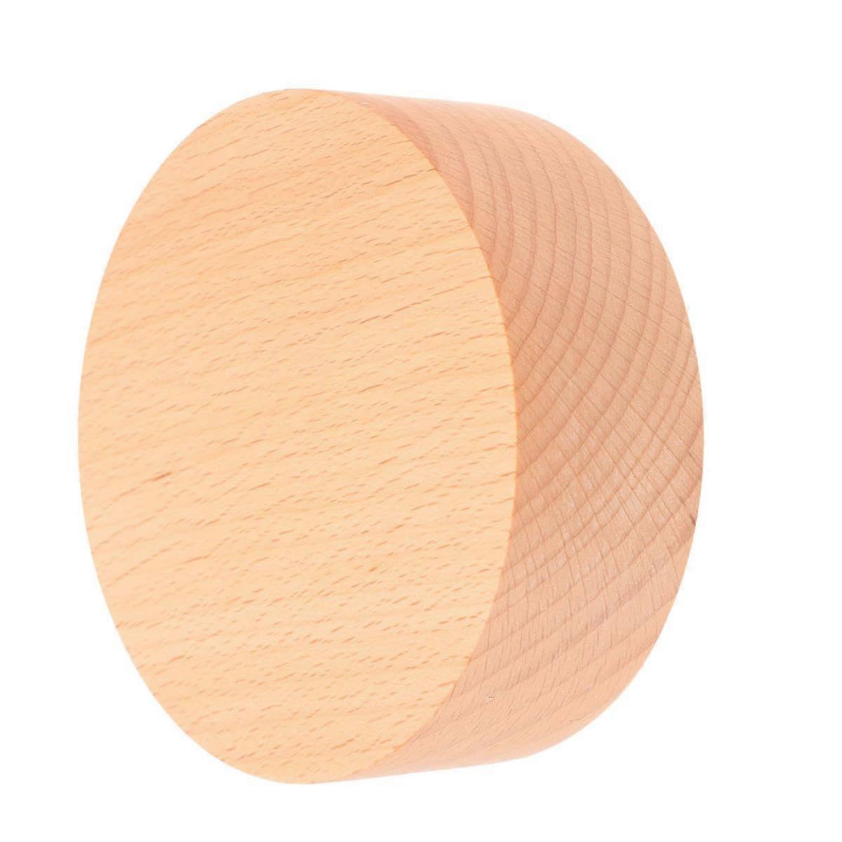 DIY Wooden Rotating Music Box Base with 360° Smooth Rotation Round Display Stand Replacement Part