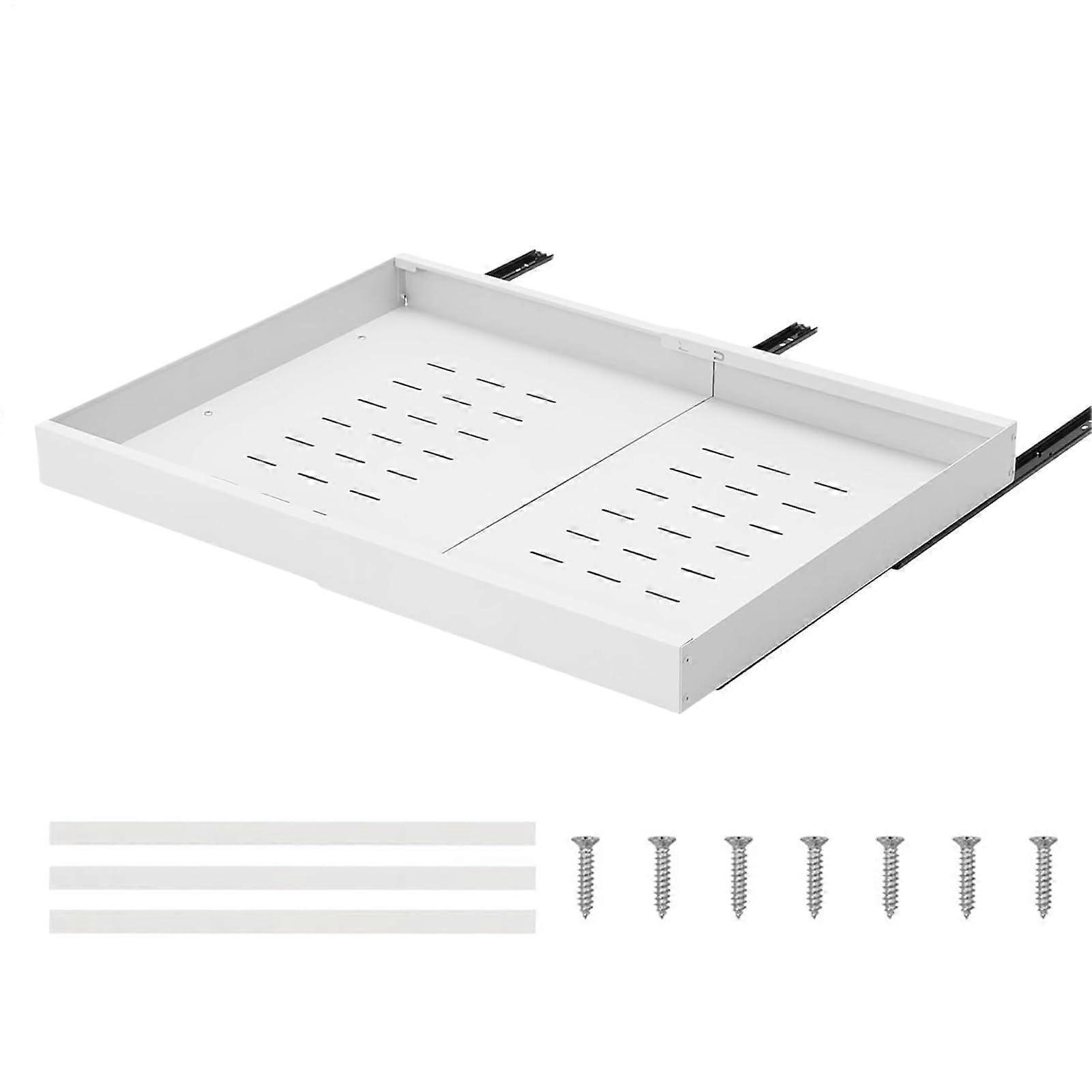 Pull Out Cabinet Organizer with Smooth Glide and Adjustable Width, Heavy Duty Sliding Kitchen Shelf