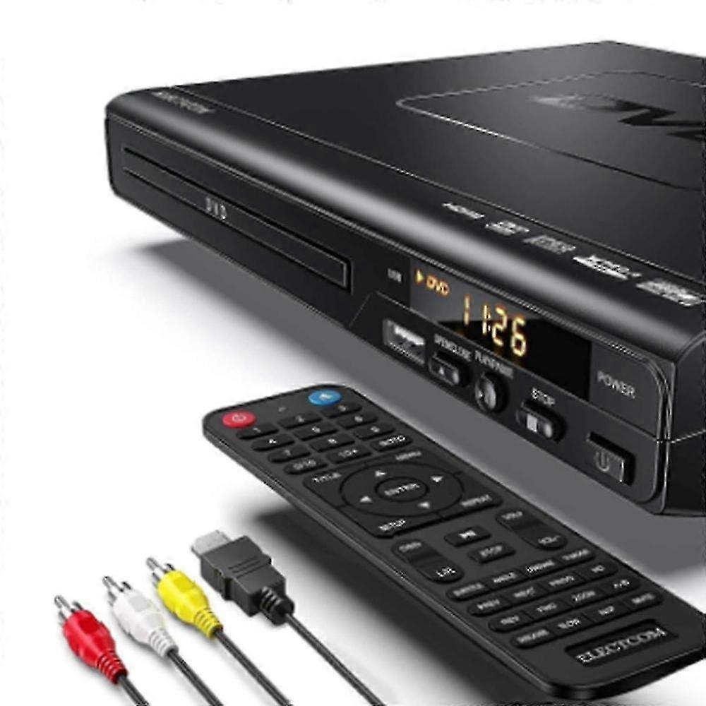 Compact Multi-Format DVD and CD Player for Home, TV, and Portable Use