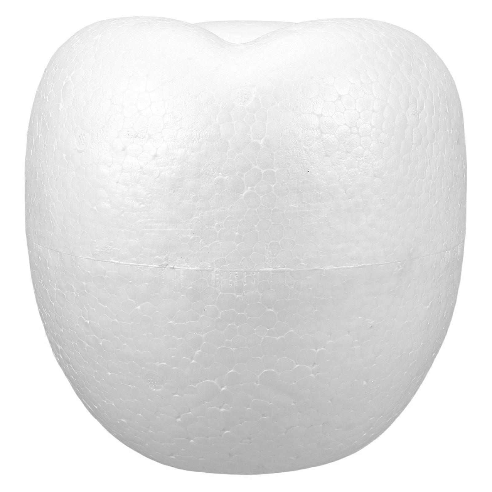 Foam Apple Shape for DIY Crafting White Polystyrene Decorative Mold