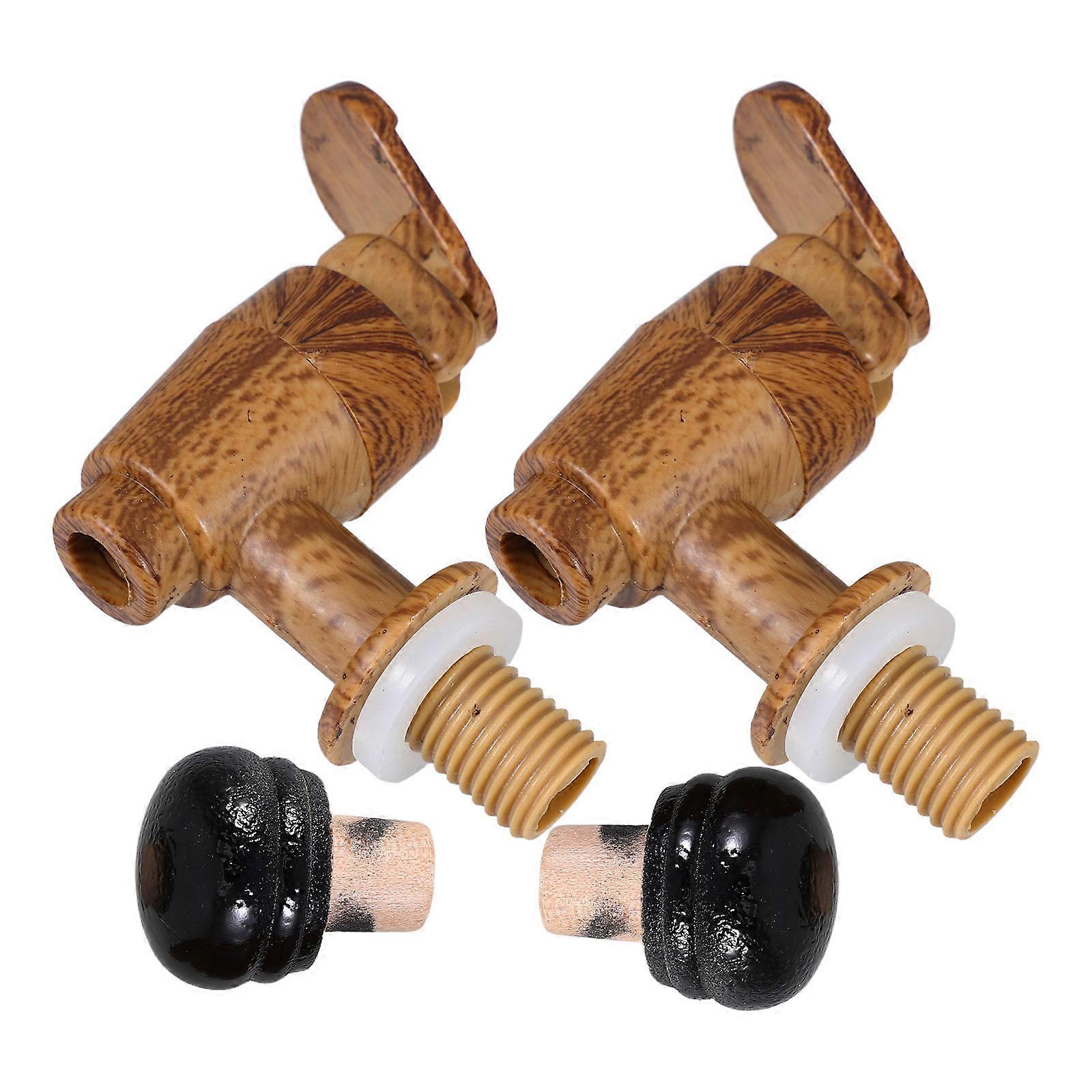 Plastic Barrel Faucet and Replacement Kit 2Sets