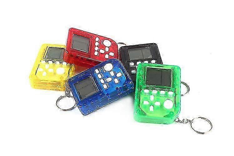 Random Handheld Game Console Keychain Mini Game Tetris Video Game Christmas Gift