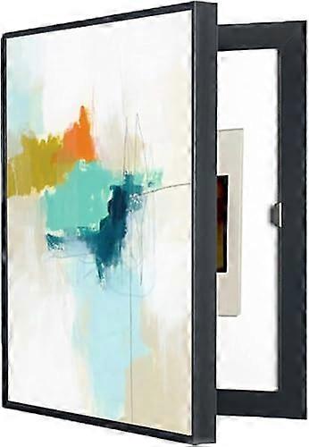 Electrical Panel Cover Modern Decorative Wall Mounted Design with Detachable Frame 50x60cm