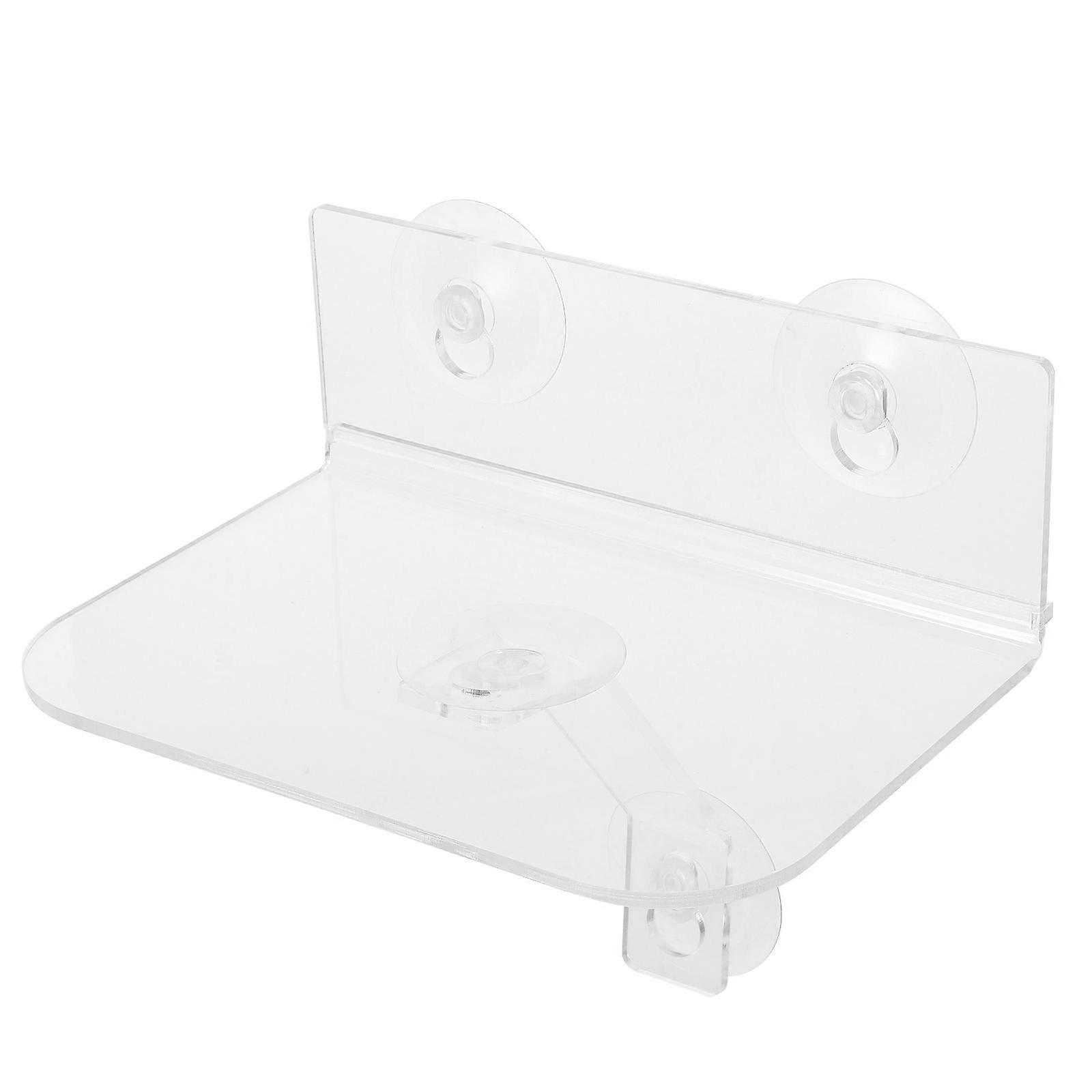 Transparent Acrylic Wall Mounted Shelf for Decorative Use with Rack