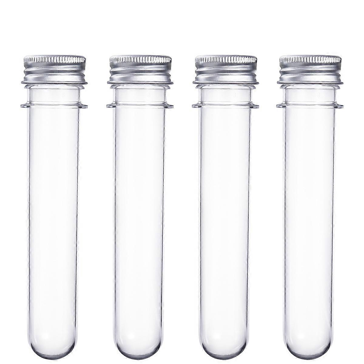 Plastic Test Tubes with Lids Transparent Separation Bottles 6Pcs Pack