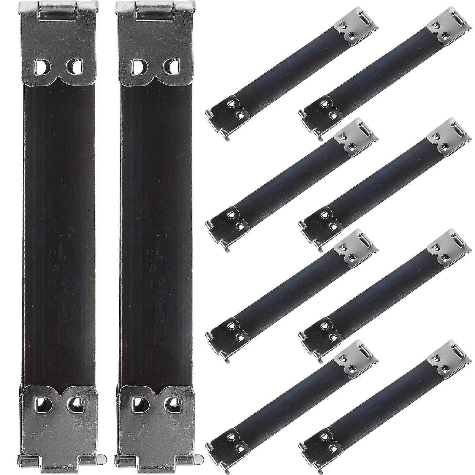 Metal Internal Flex Frames for Handbag Repair 10Pcs Silver Spring Clips