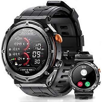 Smartwatch w stylu wojskowym dla mężczyzn – wodoodporność 5 ATM, połączenia HD i SMS-y, inteligentny monitoring snu, monitor aktywności fizycznej