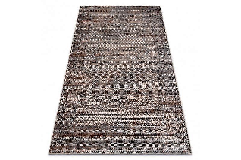 Carpet Wool NAIN Frame, rhombuses 1277/51655 beige / grey / brown