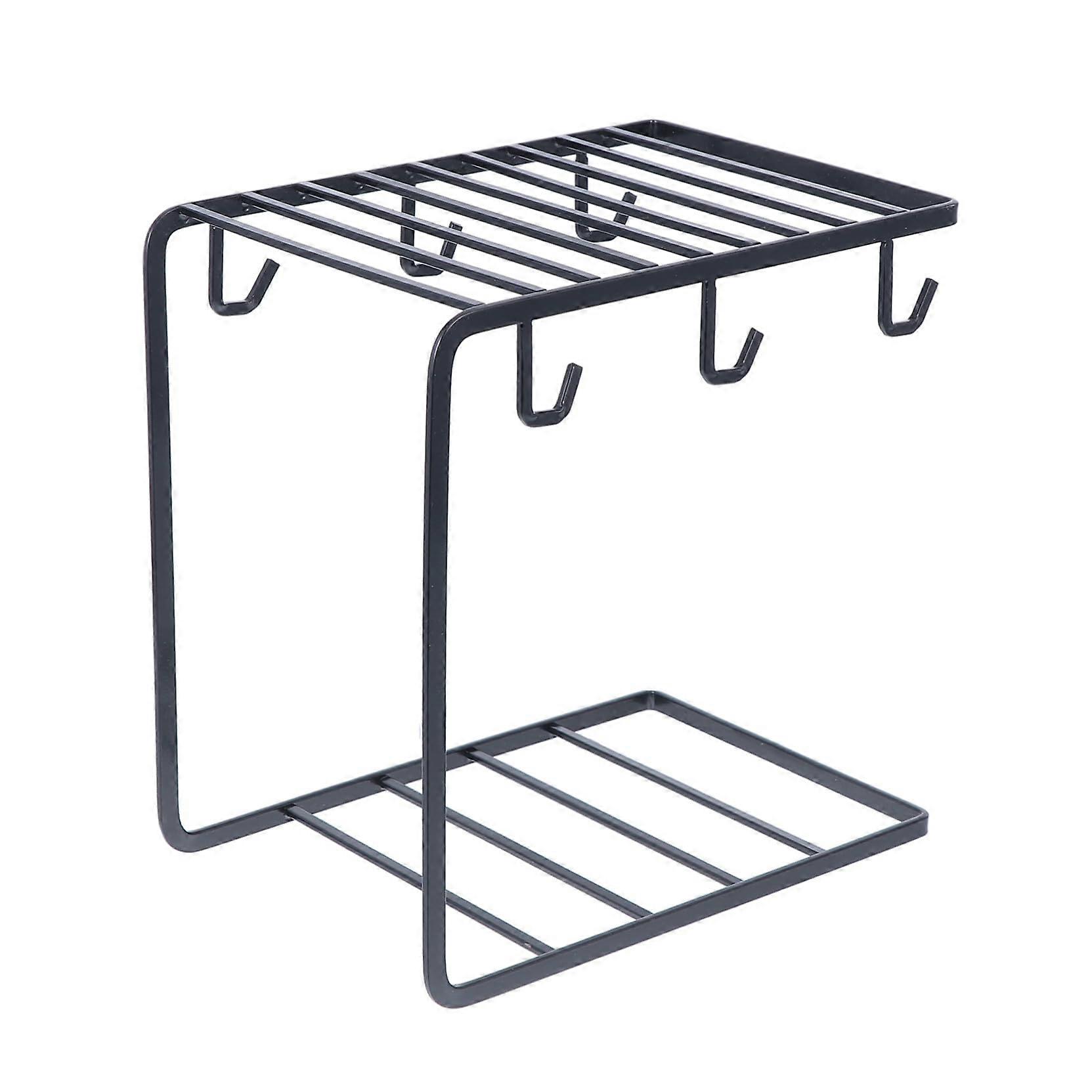 Coffee Mug Rack with Hooks, SpaceSaving Iron Cup Drying Stand for Kitchen, Home and Cafe