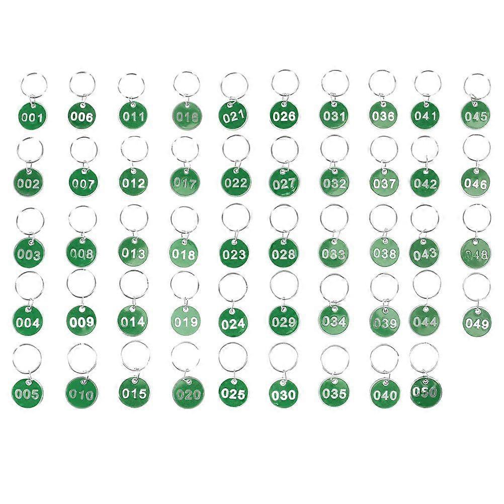 50pcs Multipurpose Numbered Tags Key Tags With Ring For Swimming  Sauna