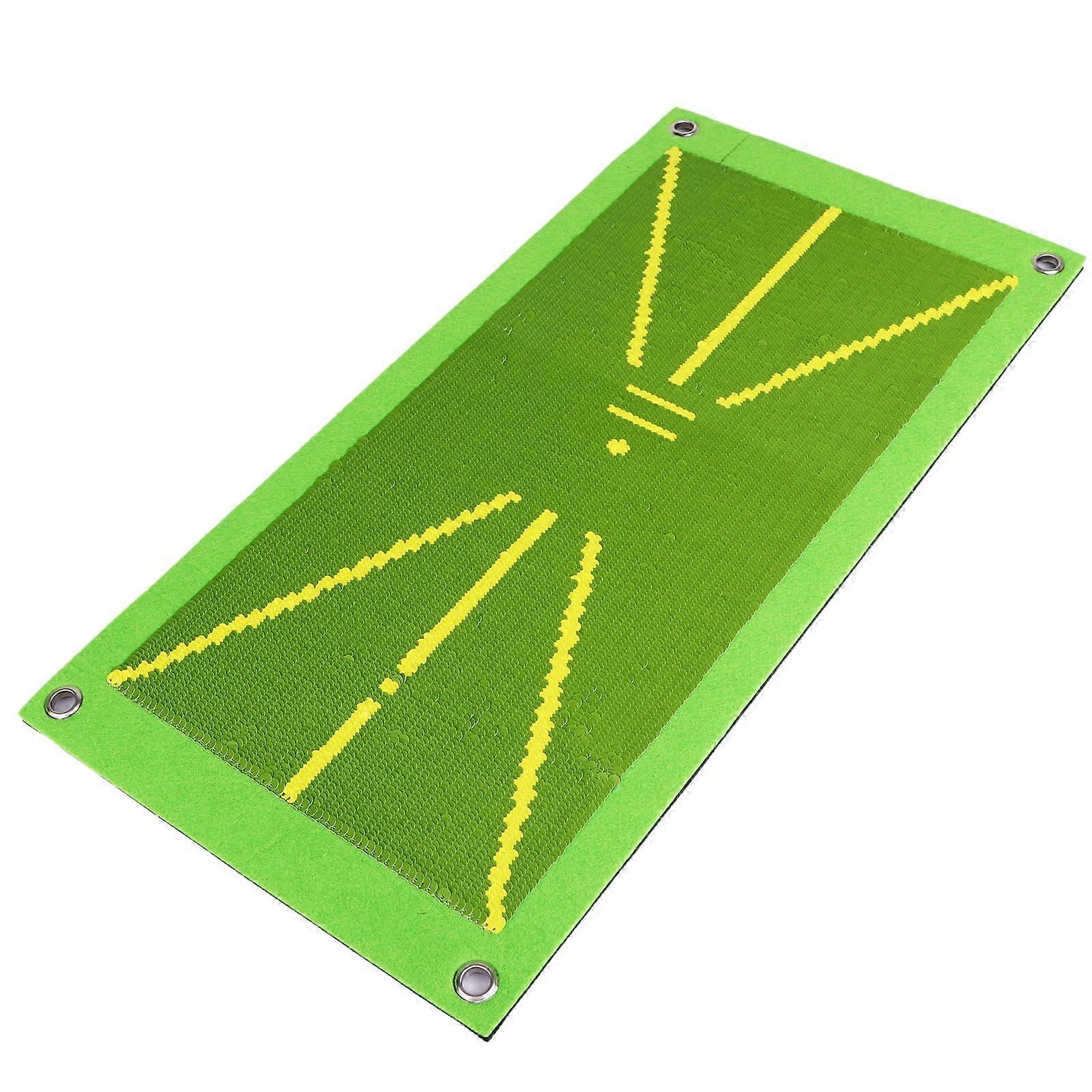 Golf Swing Training Mat with Instant Path Feedback and Durable Rubber Base for Indoor Outdoor Practice
