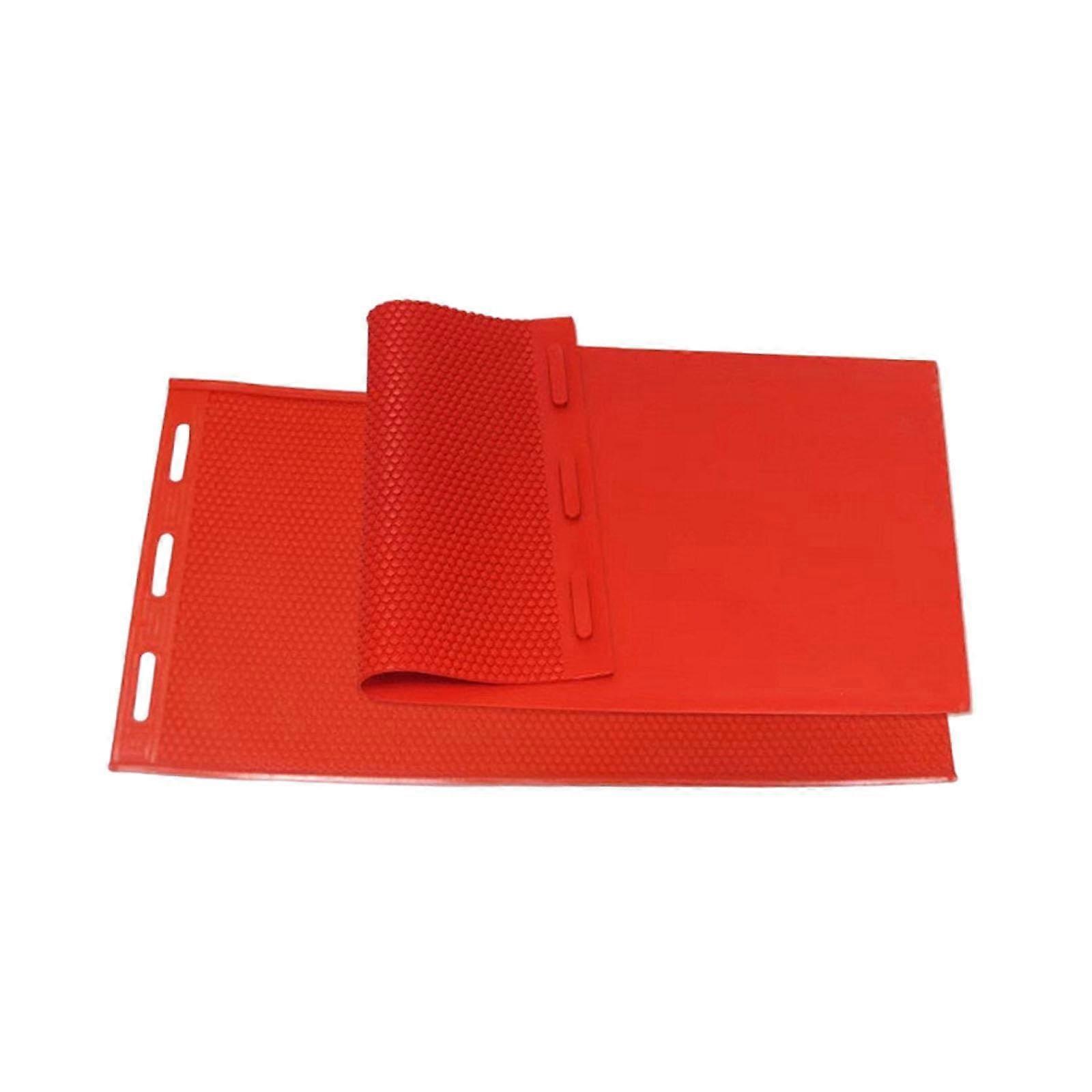Beeswax Foundation Sheet Beehive Embosser Durable Silicone Tool for Honeycomb Making, Red